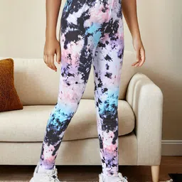 YK Girls Printed Pure Cotton Ankle Length Leggings-picture-48
