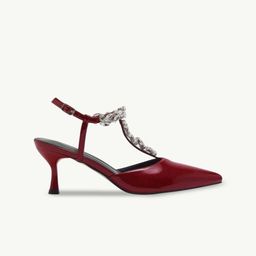LUXY SHOE Women Embellished Pointed Toe Kitten Heel Pumps-image-17