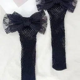 KIDOfash Black Cotton Socks-picture-30