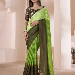 LeeliPeeri Designer Striped Linen Blend Saree-picture-28
