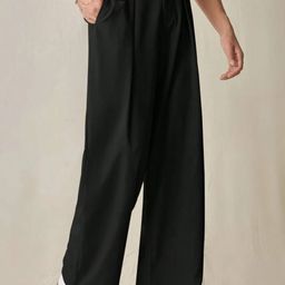 Next One Men Smart Loose Fit Mid Rise Easy Wash Pleated Trousers-picture-25