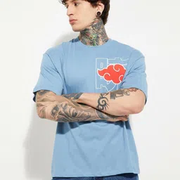max Men Graphic Printed Round Neck Pure Cotton T-shirt-image-93