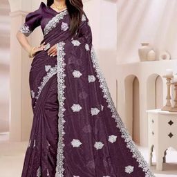 Moda Rapido Embroidered Embellished Organza Saree-image-41