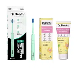 Dr.Dento Set Of 2 Ultra Sonic Electric Toothbrush With Vanilla Icey Mint Toothpaste-125 g-image-30