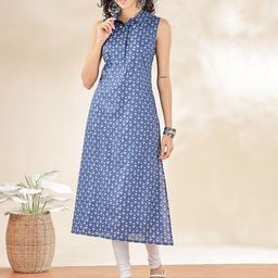 Anouk Women Geometric Printed Thread Work Kurta-picture-15
