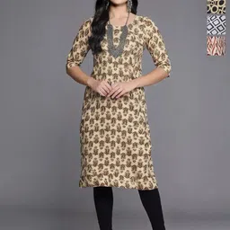Anouk Rustic Women Pack of 4 Printed Straight Crepe Kurta-48
