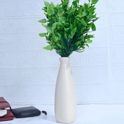 S-Biv Green & White Morning Glory Artificial Plant With Pot-32