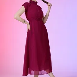 Jash Creation Georgette Fit & Flare Maxi Dress-image-9