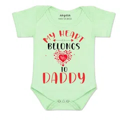 arvesa My Heart Belongs To Daddy Printed Romper-picture-44