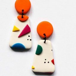 VMA PLAY FASHION Brass-Plated Geometric Shaped Drop Earrings-image-78