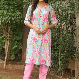 GULABI DORI Printed Pure Cotton Tunic With Trouser-image-15