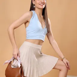 BAESD Halter Neck Cotton Crop Top-image-25
