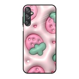 QRIOH Women Loveberry Bliss Lightweight Silicone Samsung Galaxy M15 5G Glass Back Case-image-30