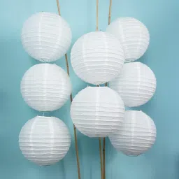 Hanging paper White Lantern 10Pack of L 12 inch 54 White Paper Hanging Lantern-25