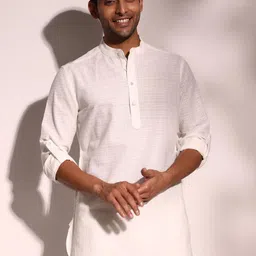 Fabindia Men Cold-Shoulder Sleeves Kurta-image-88