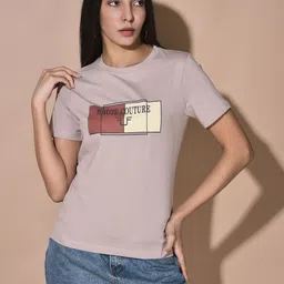 FFU Women Typography Printed Round Neck T-shirt-image-61
