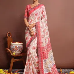 Dori Printed Embellished Beads and Stones Border Saree-picture-4