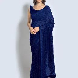 Moda Rapido Embellished Sequinned Pure Georgette Saree-image-63
