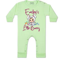 Arvesa Kids-Unisex Green Cotton Rompers-picture-4
