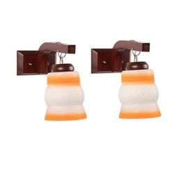 Somil Premium Designer Glass Wall / Night Lamp Elegant & Stylish Dcor Accent for Modern Interiors, color- White, Orange, Size:- 19 X 29 X 29.5 CM-image-86