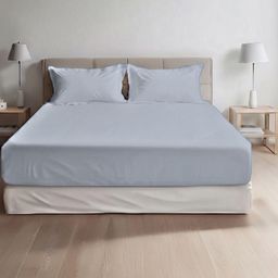 Paradiso 400 Pure Cotton - Gray Violet, Fitted Bedsheet Set-19