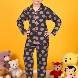 Club96 Girls Printed Cotton Blend Night Suit-picture-11