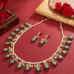 TEEJH Idhika Gold-Plated Beaded Jewellery Set-image-99