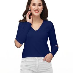 GADHESARIYA V-Neck Long Sleeeves Top-image-87