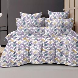 Glaxomas Purple 210 TC Queen Bedsheet with 2 Pillow Covers-image-39
