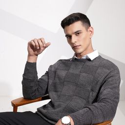INVICTUS Checked Knitted Pullover-picture-19