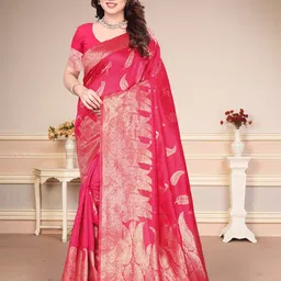 SUPERLAXMI Woven Design Zari Banarasi Saree-image-18