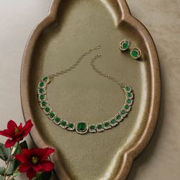 Kalakrith Milano Gold-Plated Stone-Studded Jewellery Set-image-1