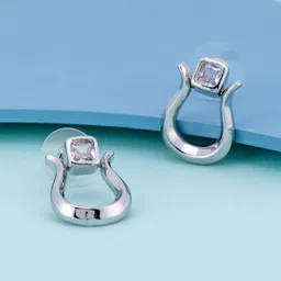 Kushal's Fashion Jewellery Rhodium-Plated Party Zircon Classic Drop Earrings-image-69
