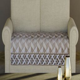 Fashion Throw Beige Printed Velvet 1 Piece Sofa Cover-image-47