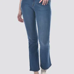 Numero Uno Women Bootcut Mid-Rise Light Fade Stretchable Jeans-image-5