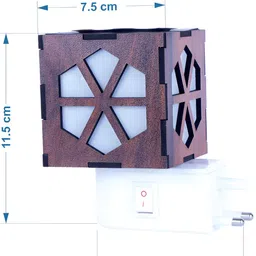 Gojeeva Brown Glass Camphor Diffuser With Switch And Lamp image 2