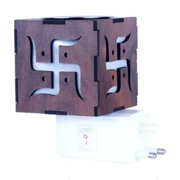 Gojeeva Brown & White 2 Pcs Camphor Diffuser Glass With Switch image 3