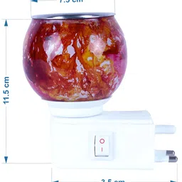 Gojeeva Red & White 2 Pcs Camphor Diffuser Glass With Switch image 3