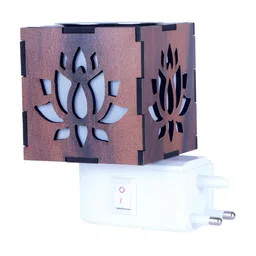 Gojeeva Brown & White Camphor Diffuser Glass With Switch image 3