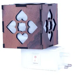 Gojeeva Brown & White Camphor Diffuser Glass With switch image 3