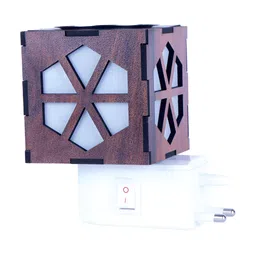 Gojeeva Brown Glass Camphor Diffuser With Switch And Lamps image 4
