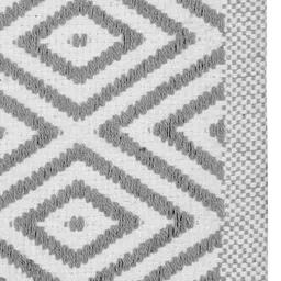 Saral Home White & Grey Geometric Patterned Multi-Use Dhurrie image 2
