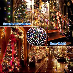 SPARK WORLD Blue & Yellow Rice Shape String Lights image 3
