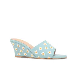 Elevato Basics Embellished Open Toe Wedge Heels image 2