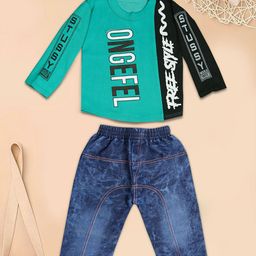 Epochlite Unisex Kids Printed T-shirt with Trousers-image-23