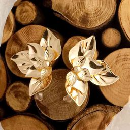 Krelin Gold-Plated Leaf Shaped Studs-image-13