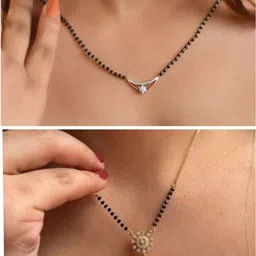 Anouk Pack of 2 Gold-Plated Brass Mangalsutras-27