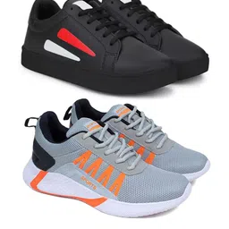 World Wear Footwear Men Pack of 2Mesh Running Non-Marking Shoes-picture-18