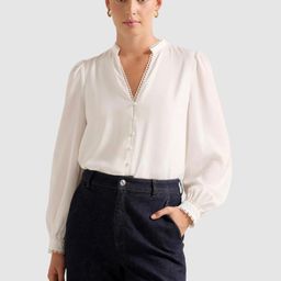 Forever New Bishop Sleeves Blouson Top-28