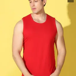 WOOSTRO 2-Pcs Odour-Free Combed Cotton Innerwear Vests VWS26(PLAIN RED)(98 OLIVE)-image-66